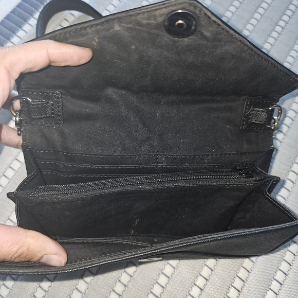 Rebecca Minkoff Studded Black Crossbody, Silver Stud - Picture 3 of 5